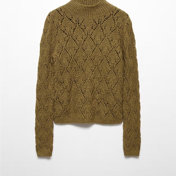 Olive Green Women's Sweater - Picture 2 of 8